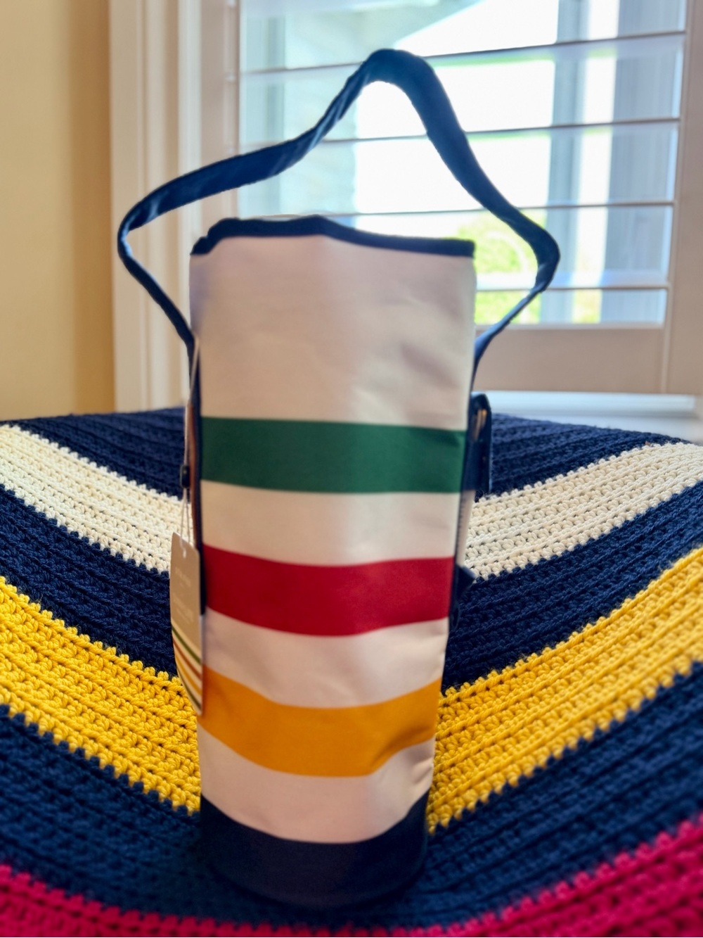 HBC Stripes + Sunnylife Australia Collaboration-Insulated Wine Tote & Corkscrew